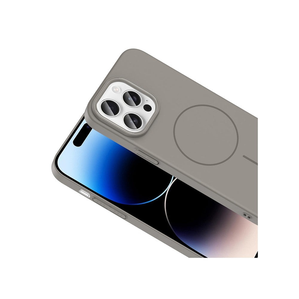 iPhone 14 Pro Max Raye Sert Telefon Kılıfı - Gri | bastcase - Açılı Görünüm