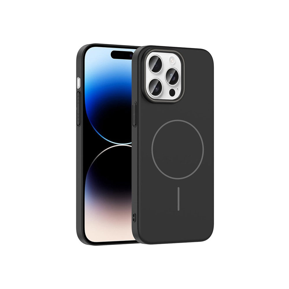 iPhone 14 Pro Max Raye Sert Telefon Kılıfı - Siyah | bastcase - Ön ve Arka Görünüm