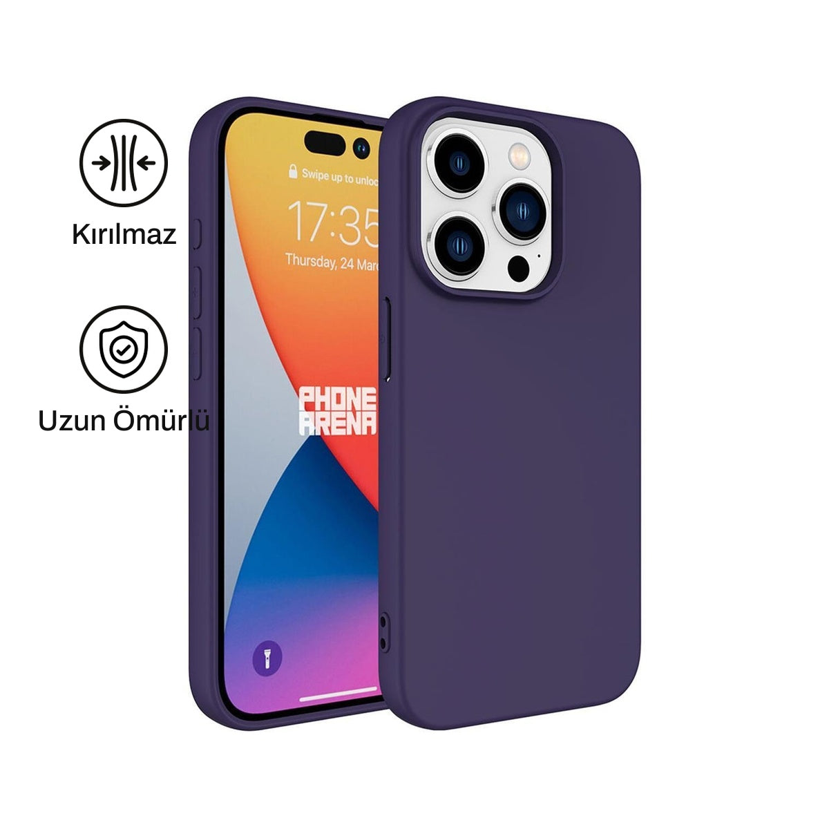 iPhone 14 Pro ile Uyumlu Silikon Lansman Telefon Kılıfı | bastcase