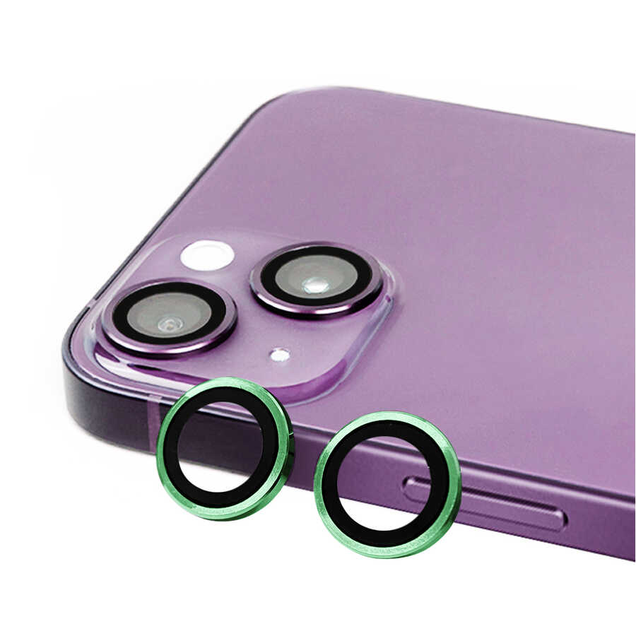 iPhone 15 / 15 Plus Lens Koruyucu - Yeşil | bastcase