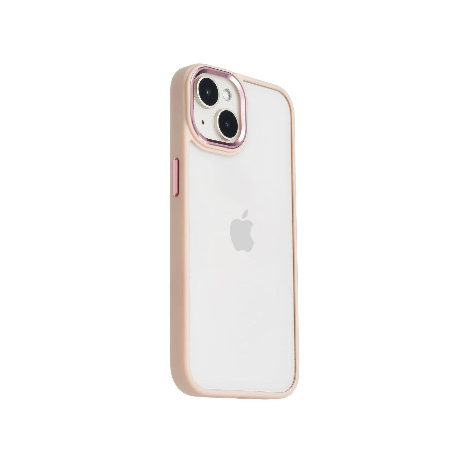 iPhone 15 Bold Telefon Kılıfı - Pudra | bastcase - Tuş Kesimi