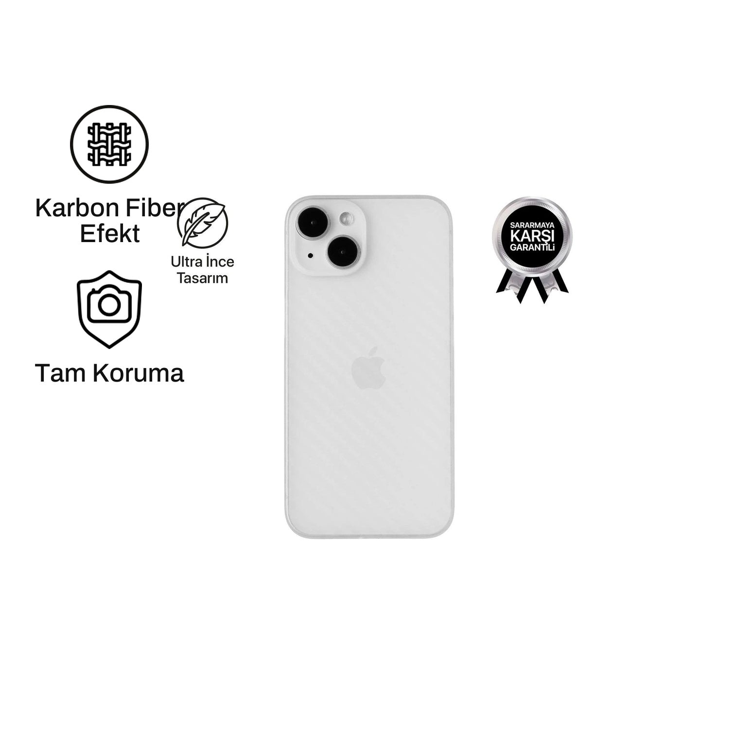 iPhone 15 ile Uyumlu Carbon Telefon Kılıfı | bastcase