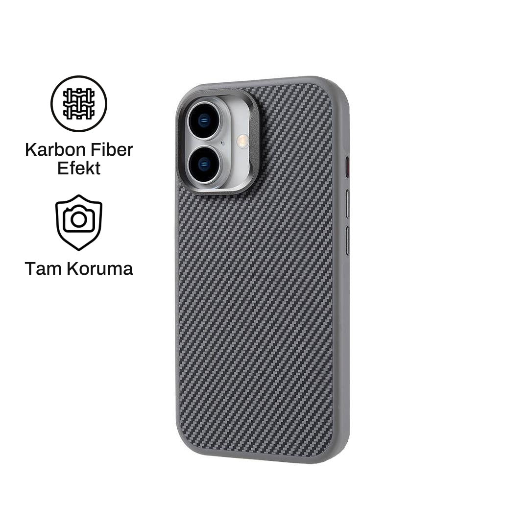 iPhone 15 ile Uyumlu Carbon Telefon Kılıfı | bastcase
