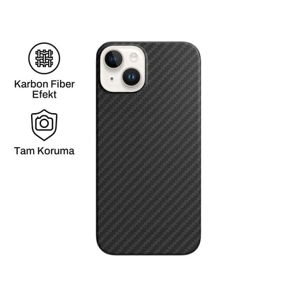 iPhone 15 ile Uyumlu Carbon Telefon Kılıfı