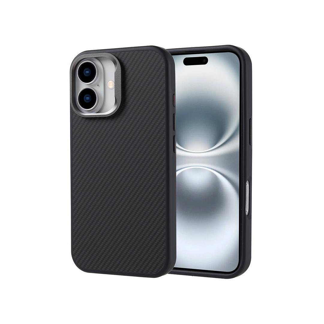 iPhone 15 Carbon Telefon Kılıfı - Heavy Carbon Siyah | bastcase - Arka Yüzey Detayı