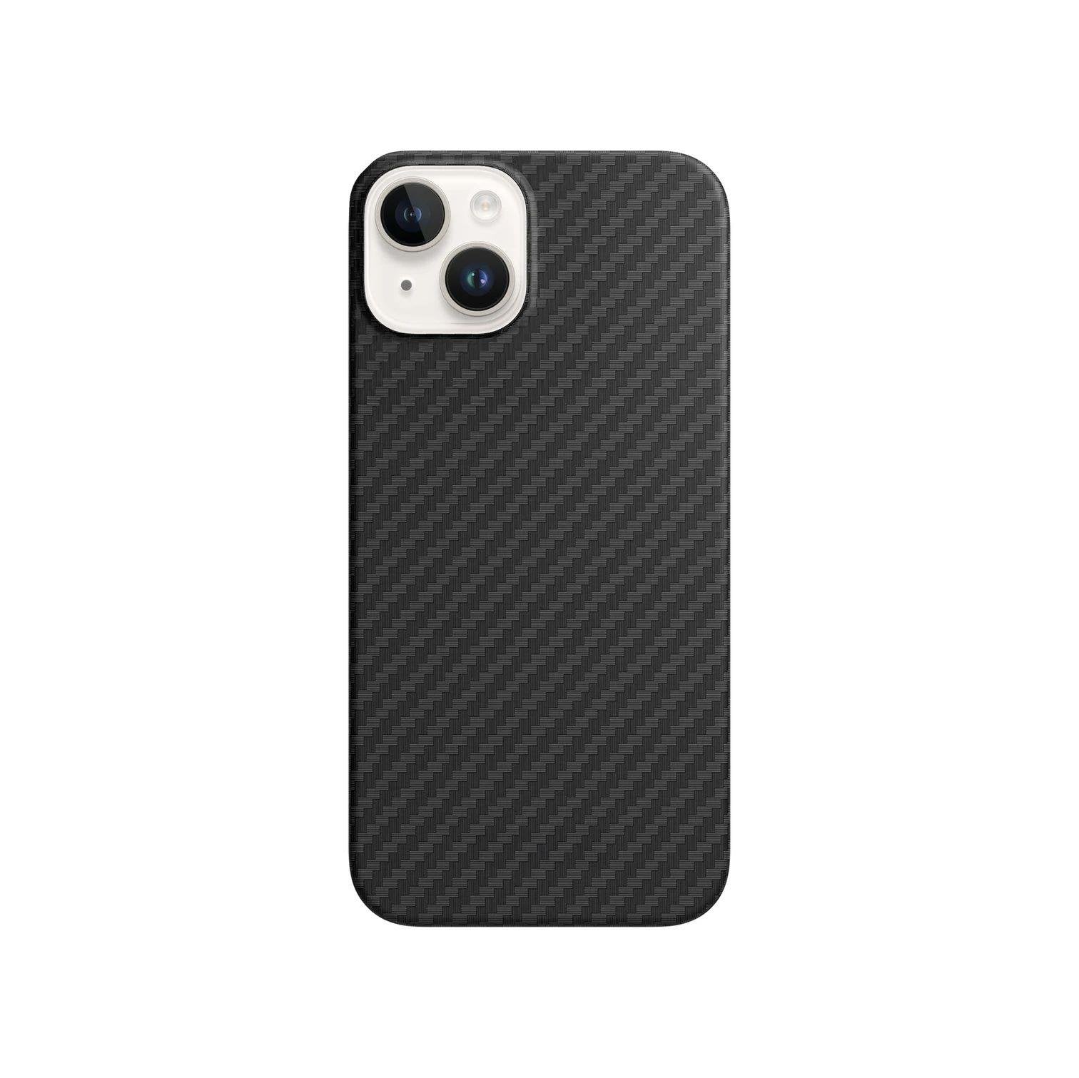 iPhone 15 Carbon Telefon Kılıfı - Siyah | bastcase - Ön Yüzey Görünümü