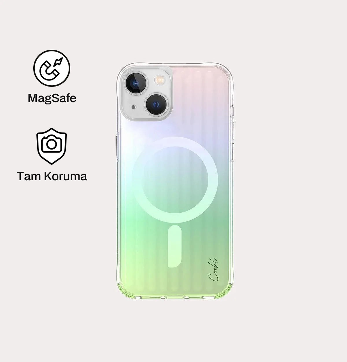 iPhone 15 ile Uyumlu Coehl MagSafe Destekli Linear Telefon Kılıfı | bastcase