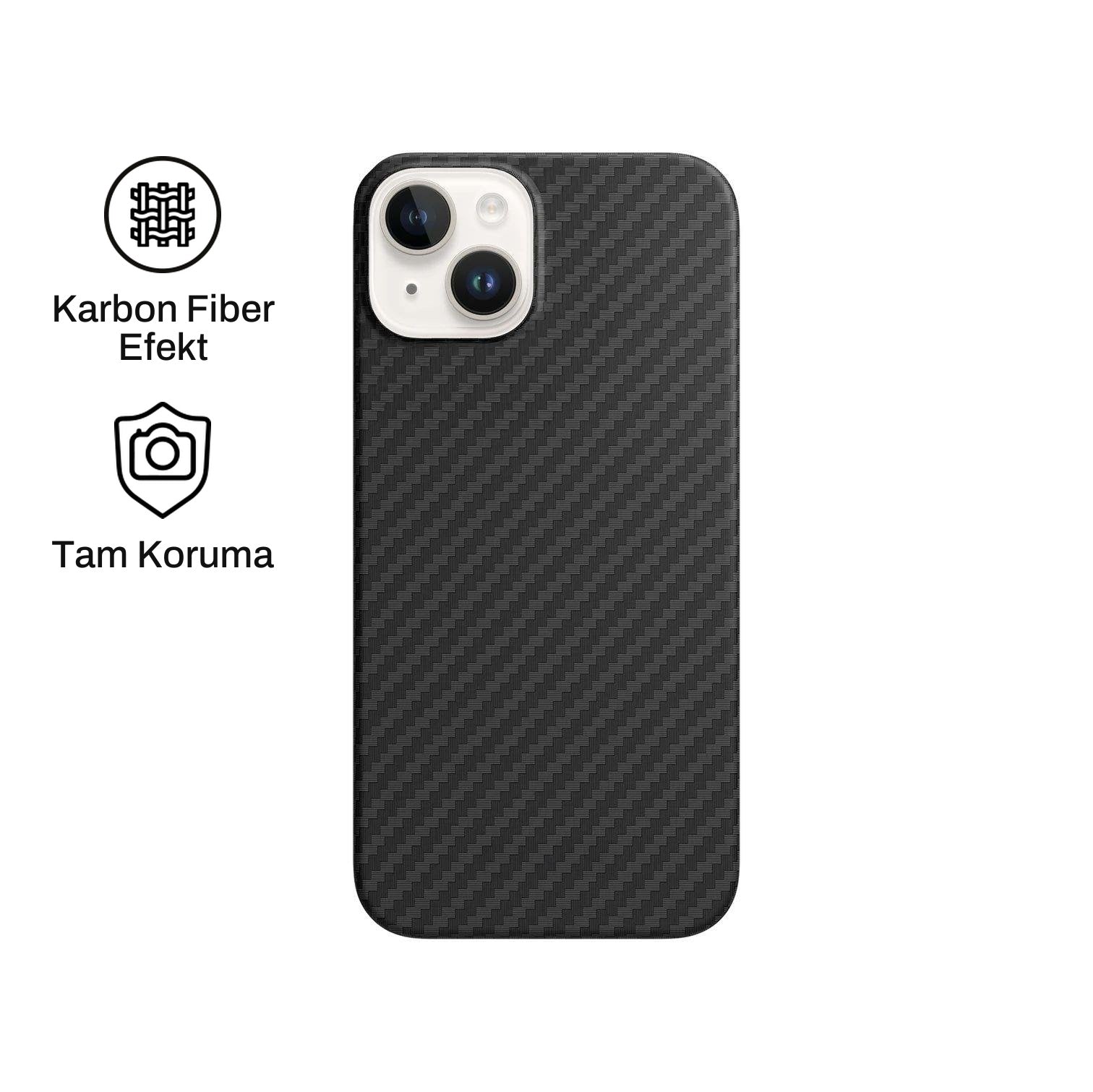 iPhone 15 Plus ile Uyumlu Carbon Telefon Kılıfı | bastcase