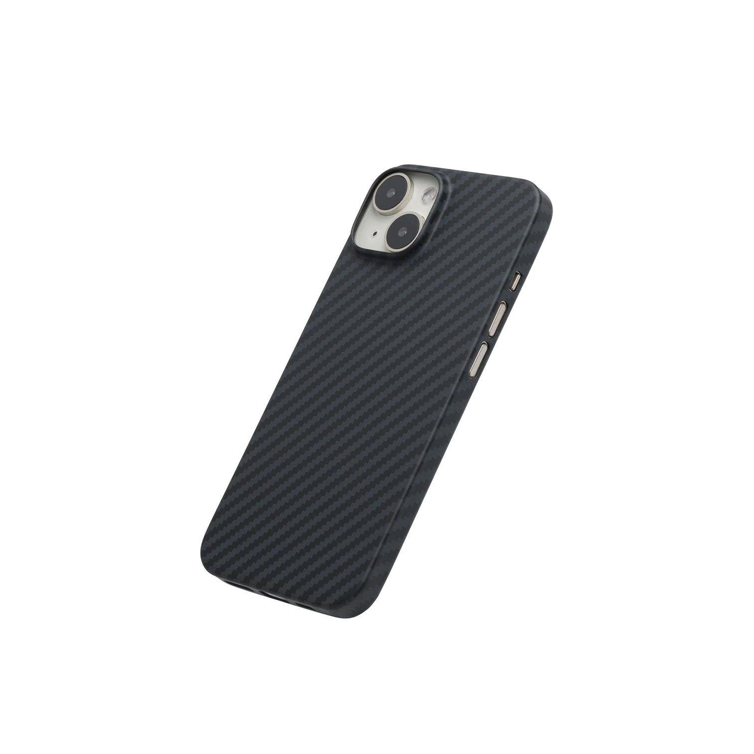 iPhone 15 Plus Carbon Telefon Kılıfı - Siyah | bastcase - Kamera Koruma Alanı