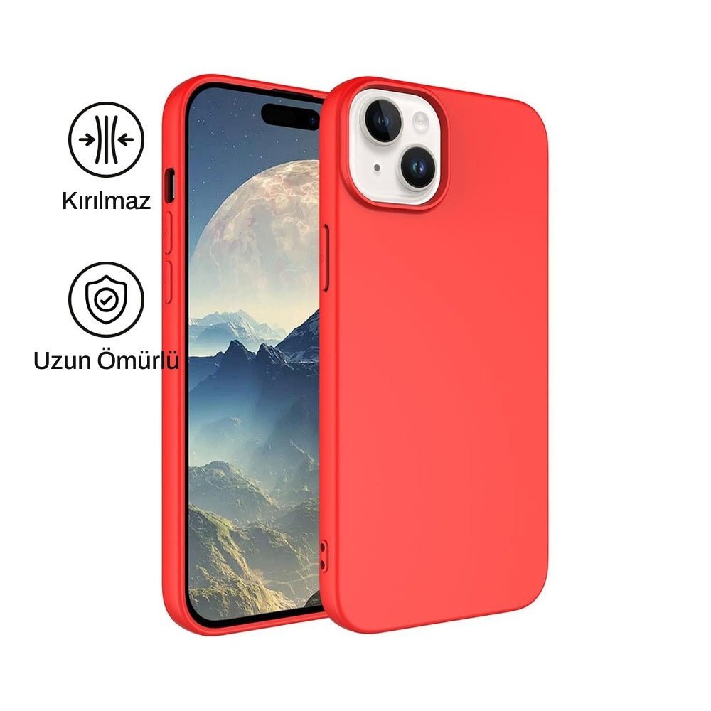 iPhone 15 Plus ile Uyumlu Silikon Lansman Telefon Kılıfı | bastcase