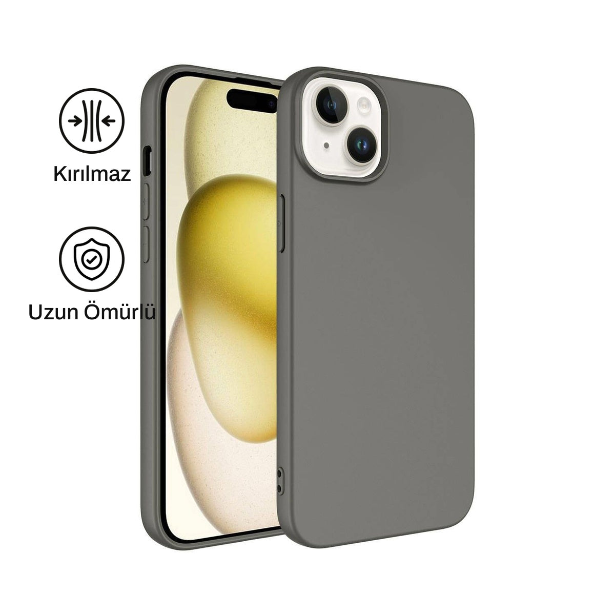 iPhone 15 Plus ile Uyumlu Silikon Lansman Telefon Kılıfı | bastcase