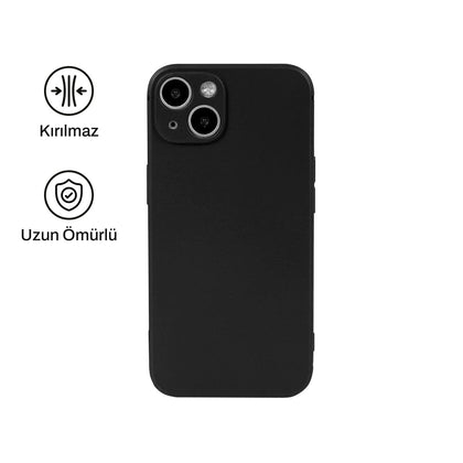 iPhone 15 Plus ile Uyumlu Solid Telefon Kılıfı