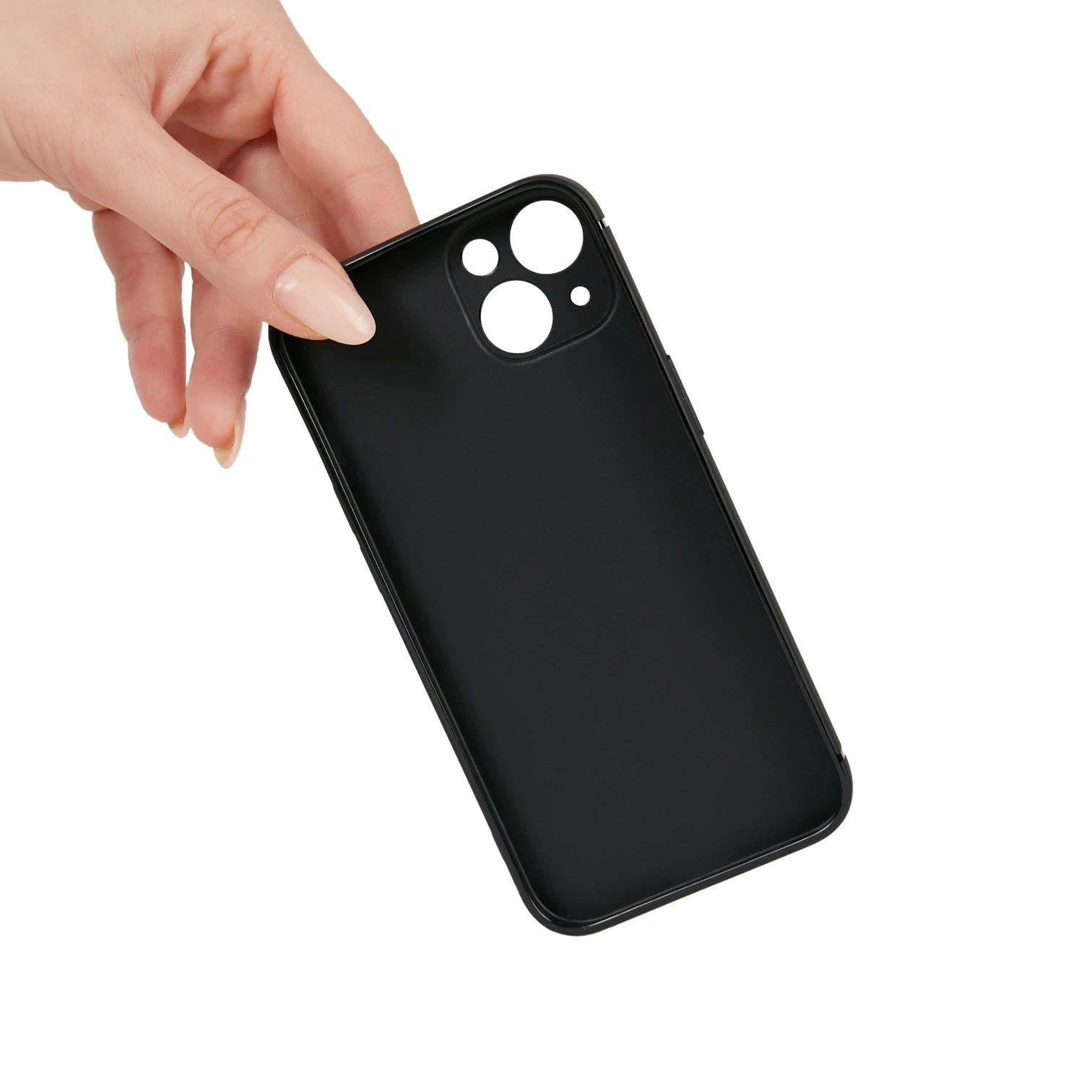 iPhone 15 Plus Solid Telefon Kılıfı - Siyah | bastcase - Arka Yüzey Detayı