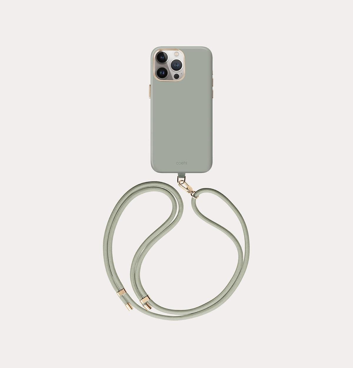 iPhone 15 Pro Coehl MagSafe Destekli Askı İpli Creme Telefon Kılıfı - Coehl Yeşil | bastcase - Ön Yüzey Görünümü