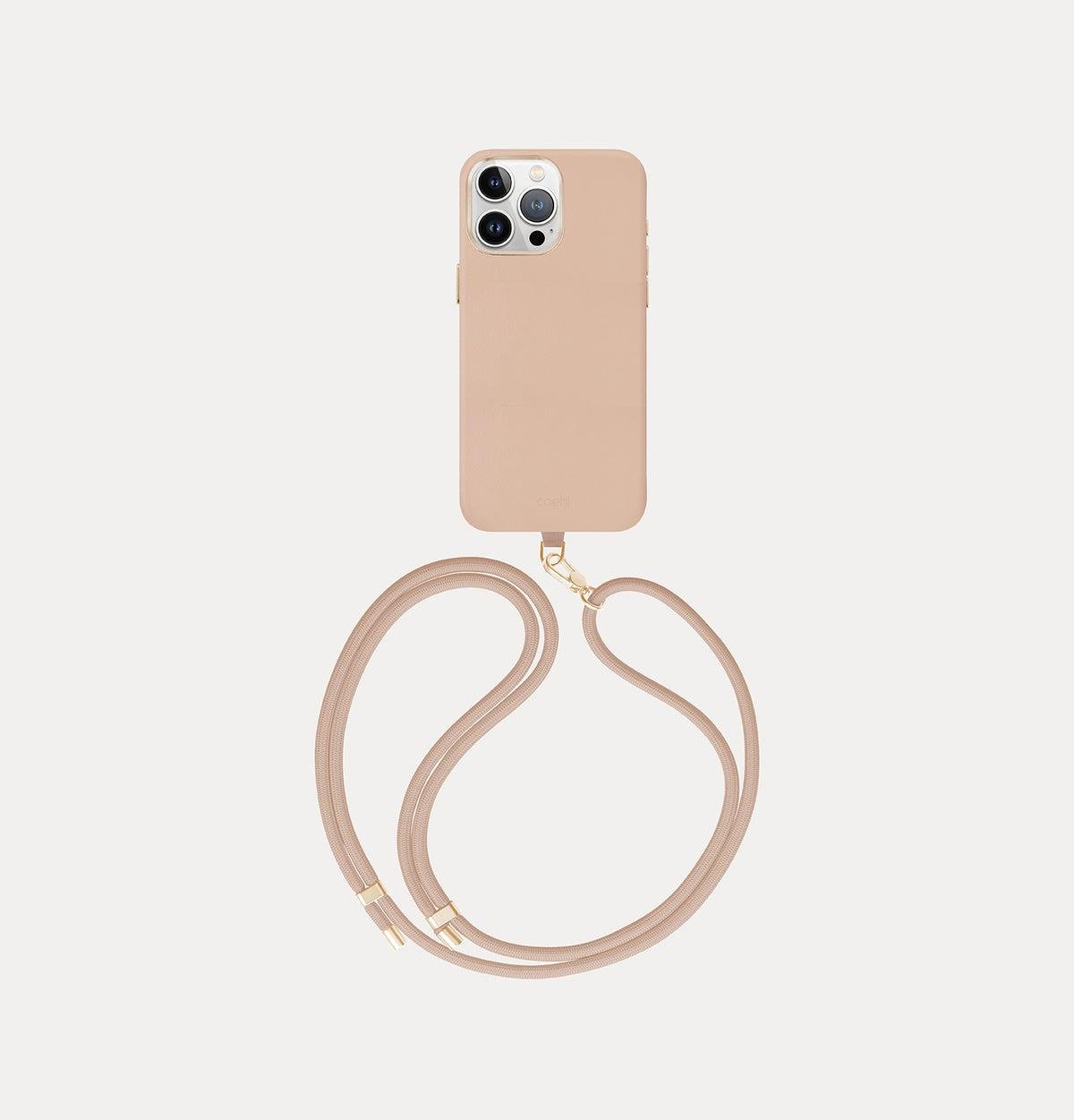 iPhone 15 Pro Coehl MagSafe Destekli Askı İpli Muse Telefon Kılıfı - Coehl Muse Pembe | bastcase - Ön Yüzey Görünümü