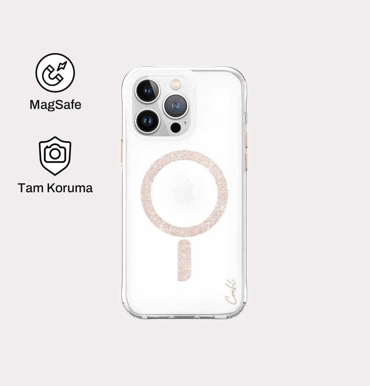 iPhone 15 Pro ile Uyumlu Coehl MagSafe Destekli Glace Telefon Kılıfı | bastcase