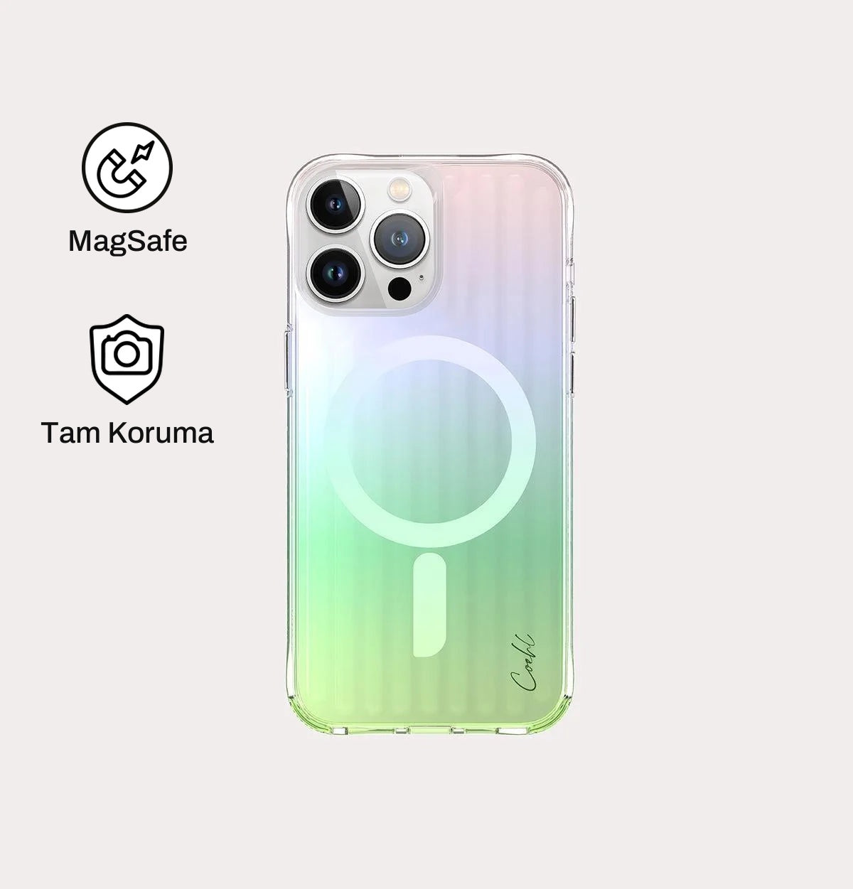 iPhone 15 Pro ile Uyumlu Coehl MagSafe Destekli Linear Telefon Kılıfı | bastcase