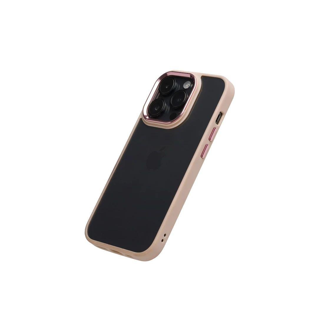 iPhone 15 Pro Max Bold Telefon Kılıfı - Pudra | bastcase - Alt Port Kesimleri