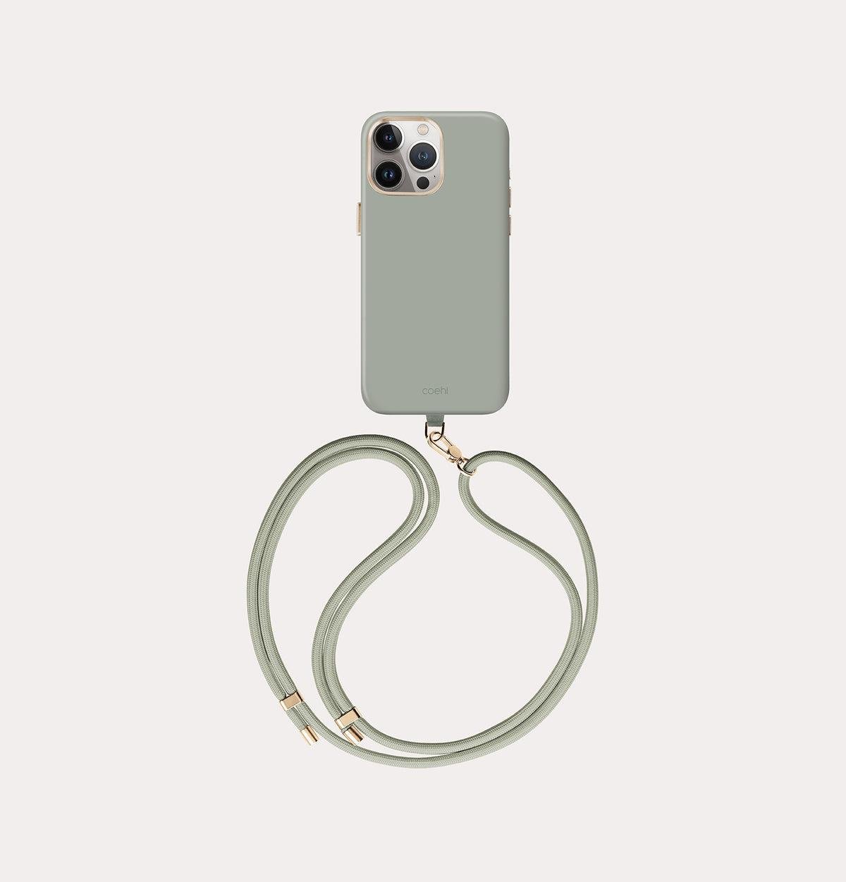 iPhone 15 Pro Max Coehl MagSafe Destekli Askı İpli Creme Telefon Kılıfı - Coehl Yeşil | bastcase - Ön Yüzey Görünümü