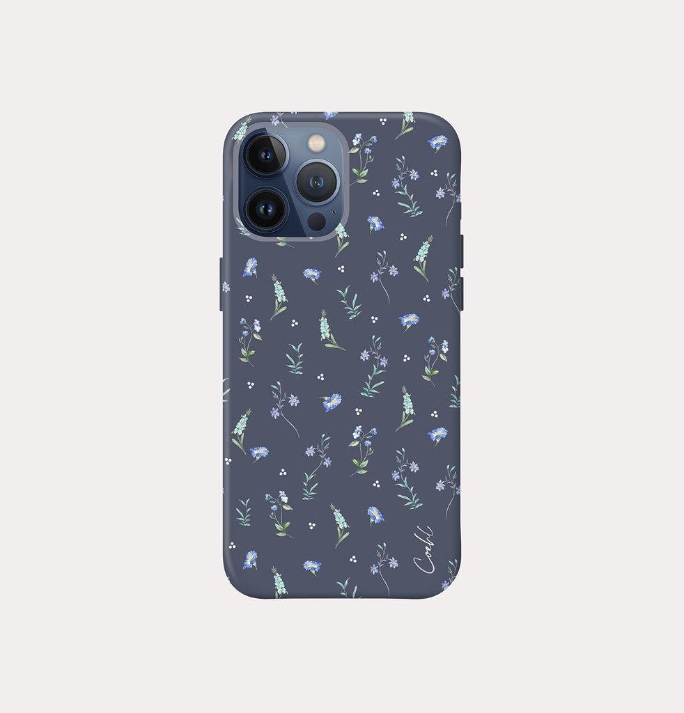 iPhone 15 Pro Max Coehl Praire Telefon Kılıfı - Çiçek Lacivert | bastcase - Ön Yüzey Görünümü