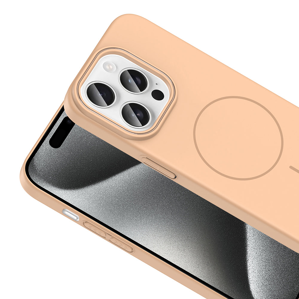 iPhone 15 Pro Max Raye Sert Telefon Kılıfı - Desert Titanyum | bastcase - Açılı Görünüm
