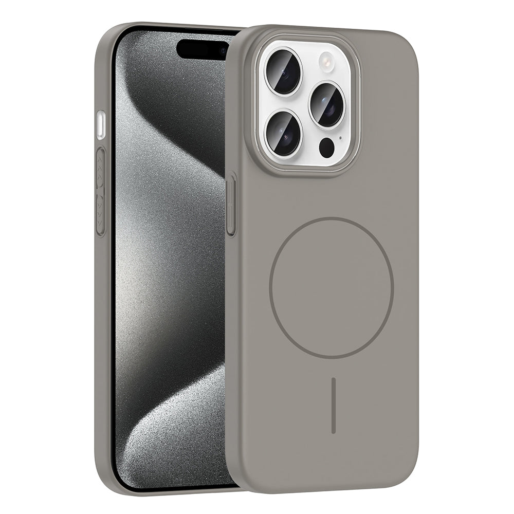 iPhone 15 Pro Max Raye Sert Telefon Kılıfı - Gri | bastcase - Ön ve Arka Görünüm