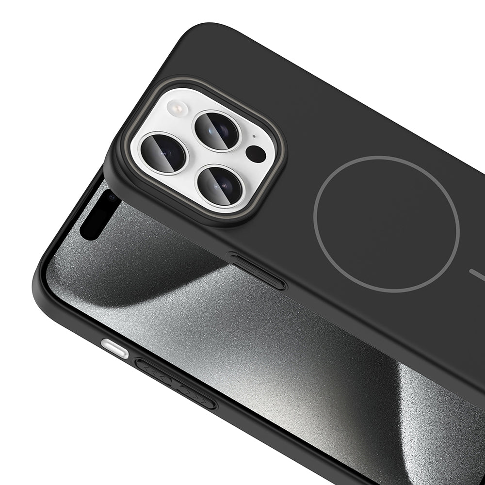 iPhone 15 Pro Max Raye Sert Telefon Kılıfı - Siyah | bastcase - Açılı Görünüm