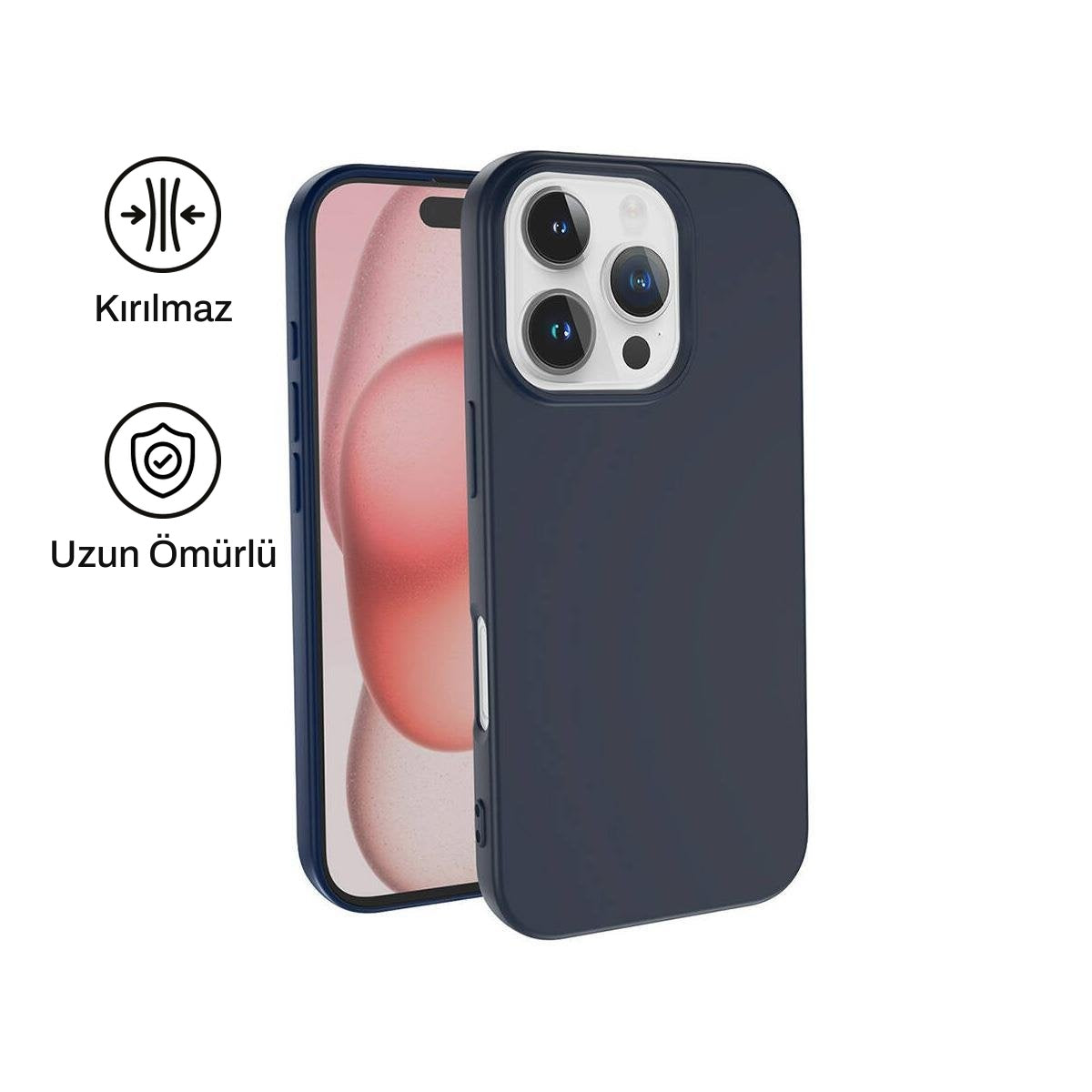 iPhone 15 Pro Max ile Uyumlu Silikon Lansman Telefon Kılıfı | bastcase