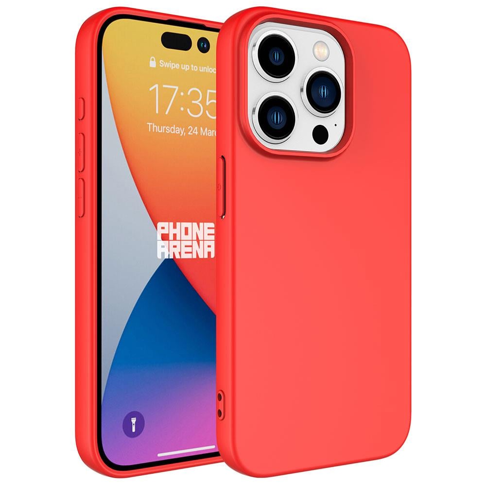 iPhone 15 Pro Max Silikon Lansman Telefon Kılıfı - Kırmızı | bastcase - Ön Yüzey Görünümü
