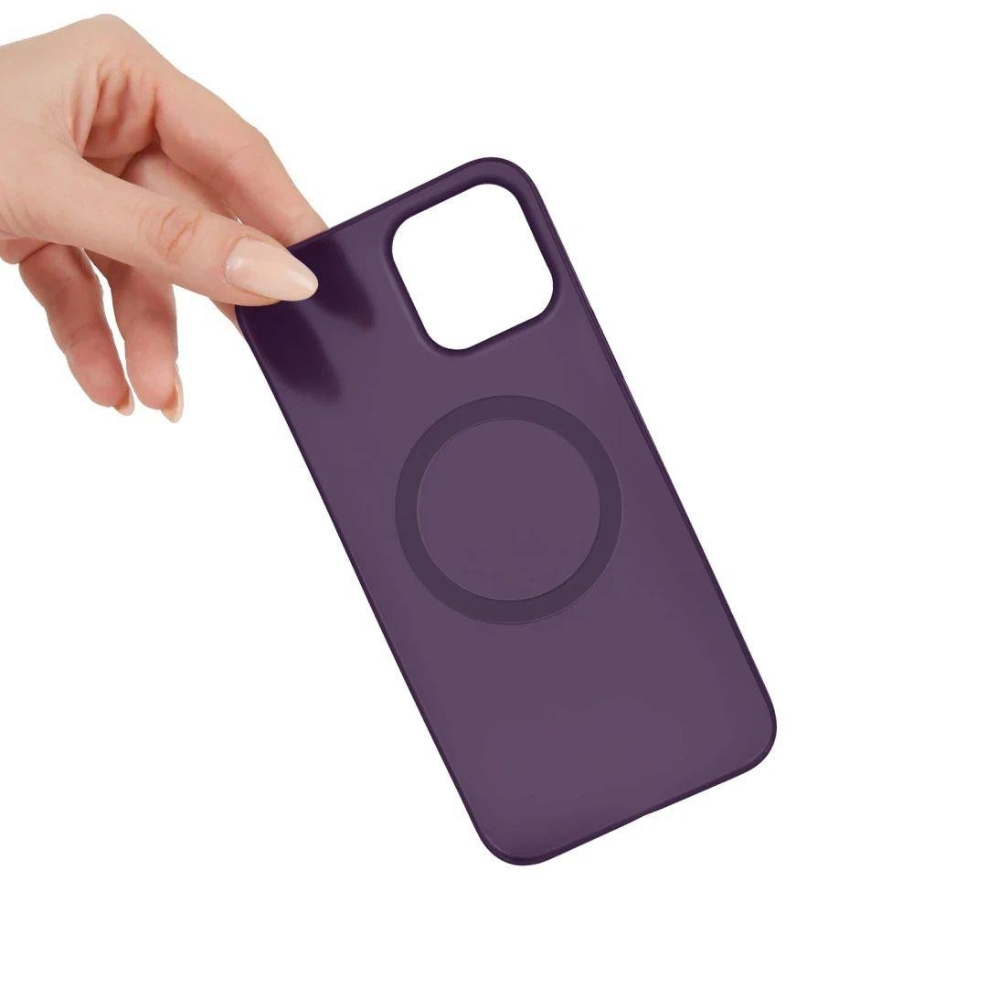 iPhone 15 Pro Ultra İnce Telefon Kılıfı - Derin Mor | bastcase - Tuş Kesimi