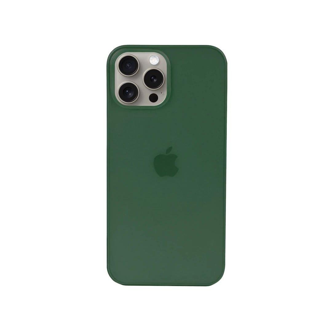 iPhone 15 Pro Ultra İnce Telefon Kılıfı - Yeşil | bastcase - Yan Profil İnceliği