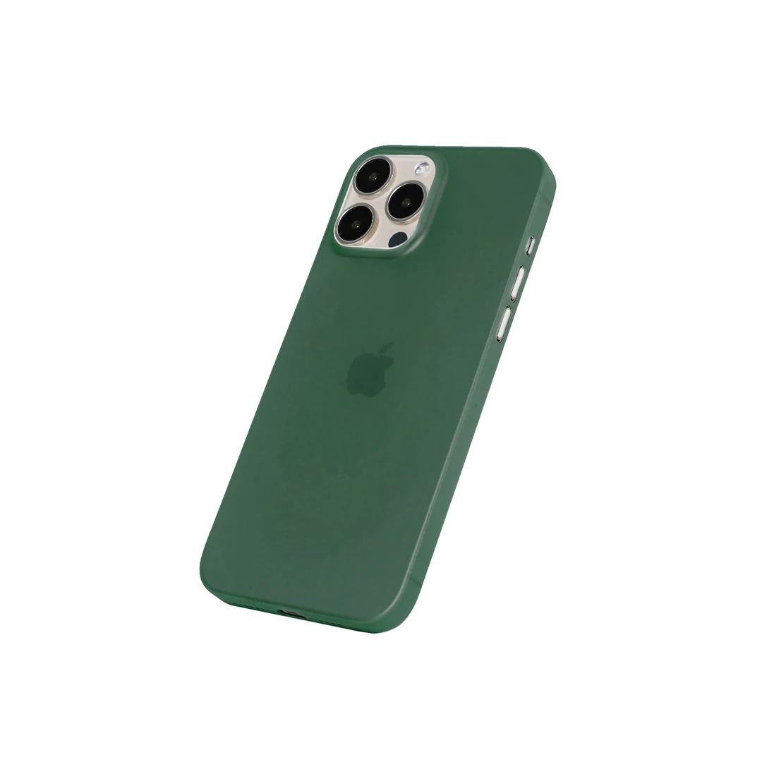 iPhone 15 Pro Ultra İnce Telefon Kılıfı - Yeşil | bastcase - Tuş Kesimi