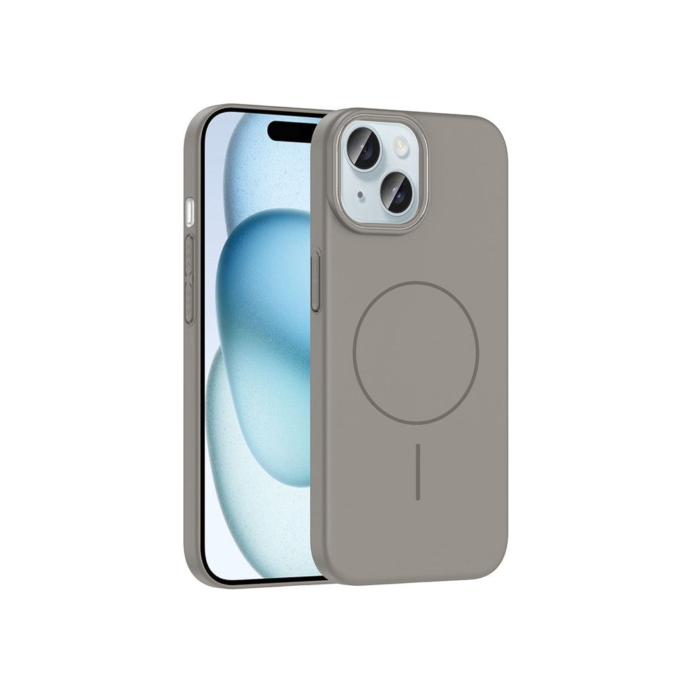 iPhone 15 Raye Sert Telefon Kılıfı - Gri | bastcase - Arka Yüzey Detayı