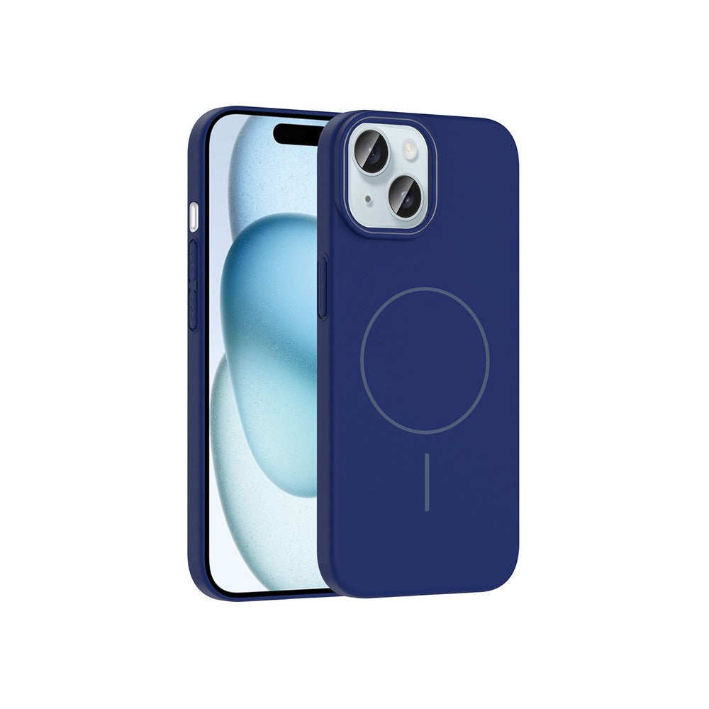 iPhone 15 Raye Sert Telefon Kılıfı - Lacivert | bastcase - Ön ve Arka Görünüm