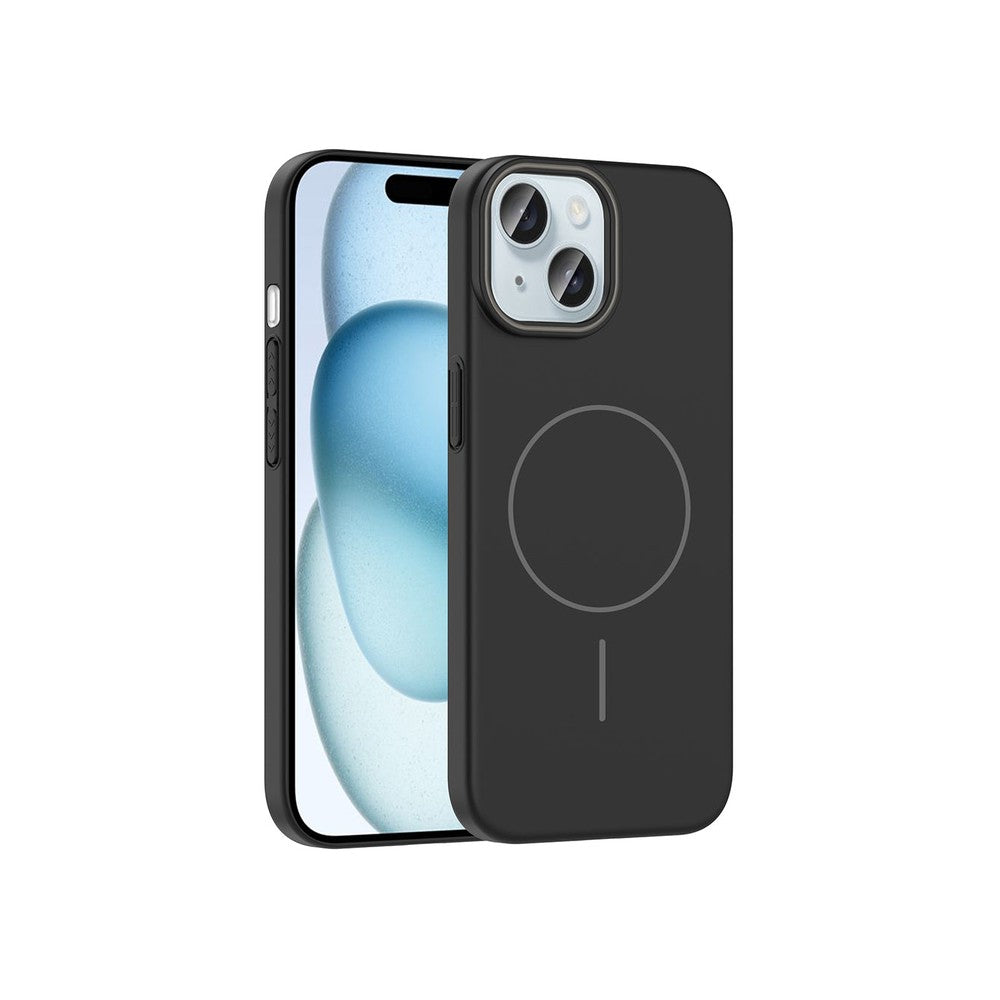 iPhone 15 Raye Sert Telefon Kılıfı - Siyah | bastcase - Ön ve Arka Görünüm