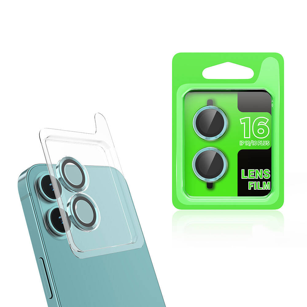 iPhone 16 / 16 Plus Lens Koruyucu - Açık Yeşil / Klasik | bastcase