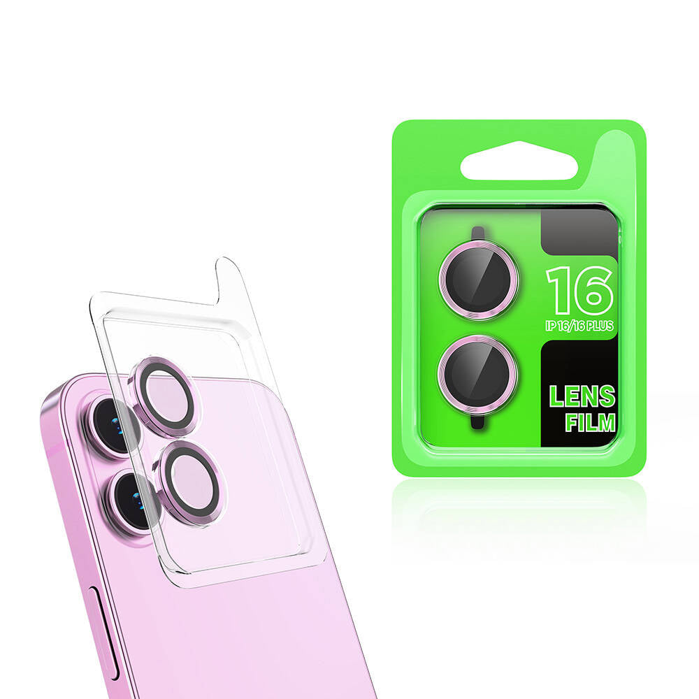iPhone 16 / 16 Plus Lens Koruyucu - Pembe / Klasik | bastcase