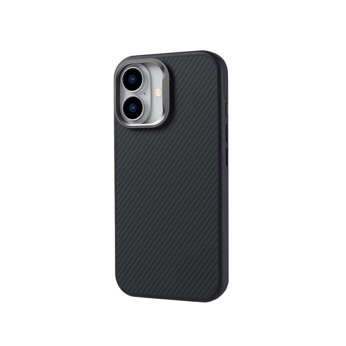 iPhone 16 Carbon Telefon Kılıfı - Heavy Carbon Siyah | bastcase - Ön Yüzey Görünümü