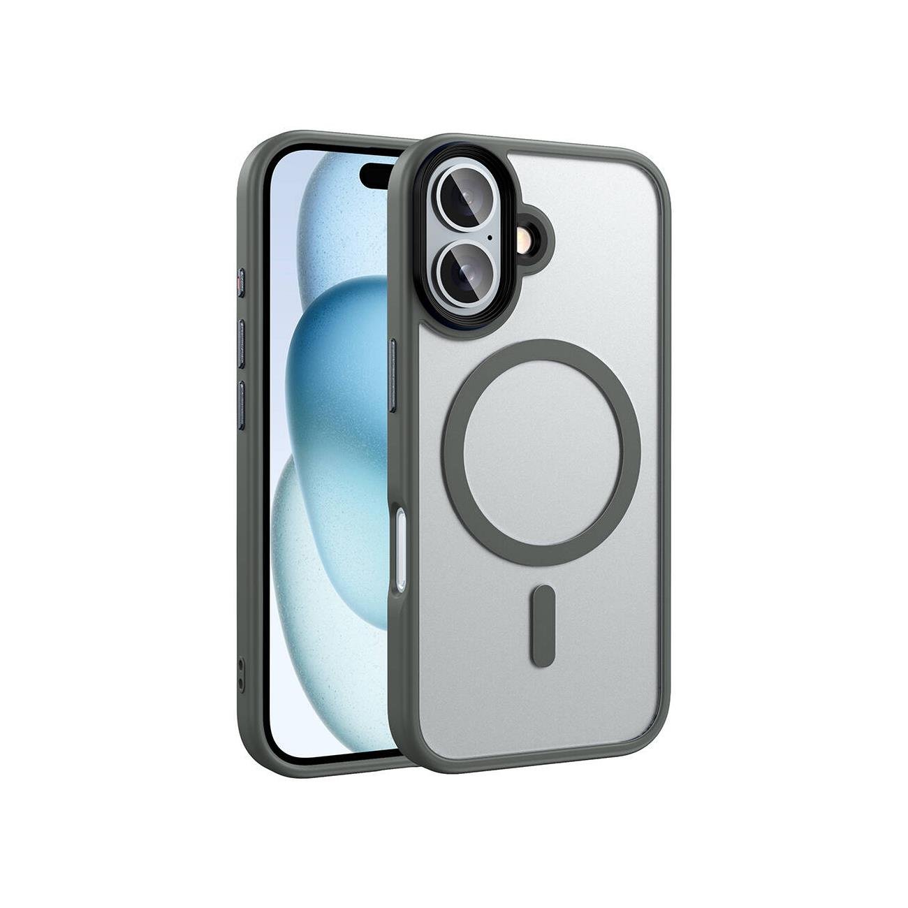 iPhone 16 Mat Bold Telefon Kılıfı - Antrasit | bastcase - Ön Yüzey Görünümü