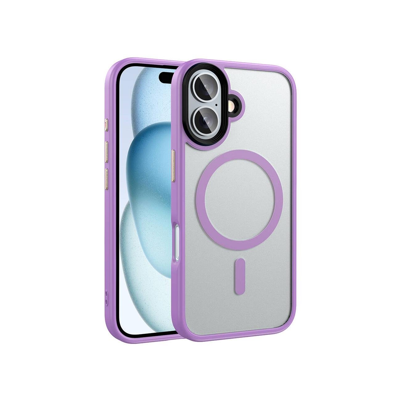 iPhone 16 Mat Bold Telefon Kılıfı - Pembe | bastcase - Arka Yüzey Detayı