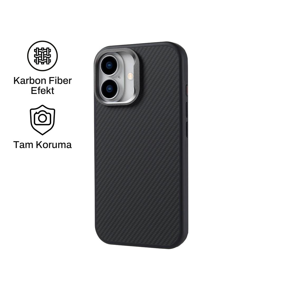 iPhone 16 Plus ile Uyumlu Carbon Telefon Kılıfı | bastcase