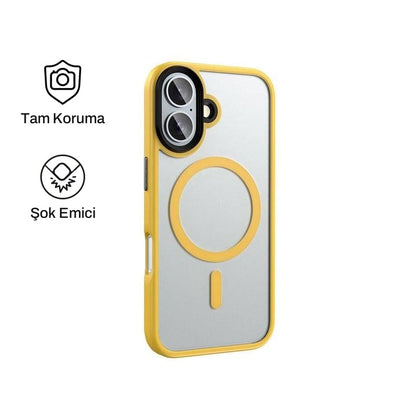 iPhone 16 Plus ile Uyumlu Mat Bold Telefon Kılıfı
