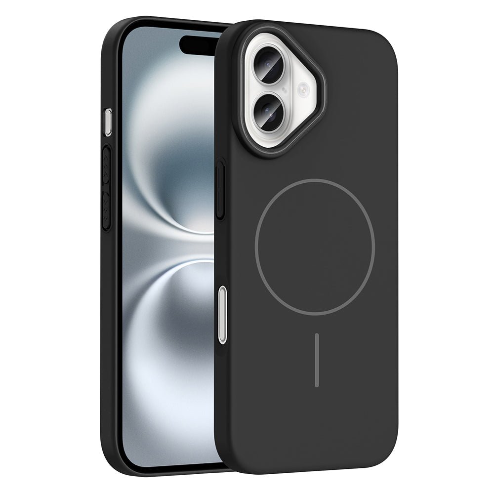iPhone 16 Plus Raye Sert Telefon Kılıfı - Siyah | bastcase - Ön ve Arka Görünüm