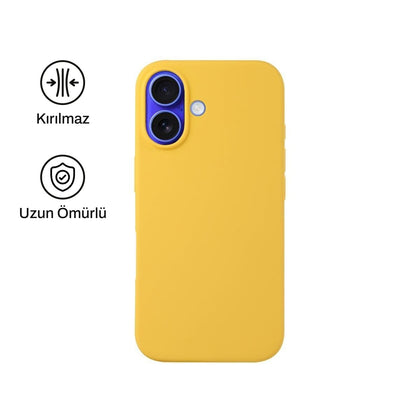 iPhone 16 Plus ile Uyumlu Silikon Lansman Telefon Kılıfı