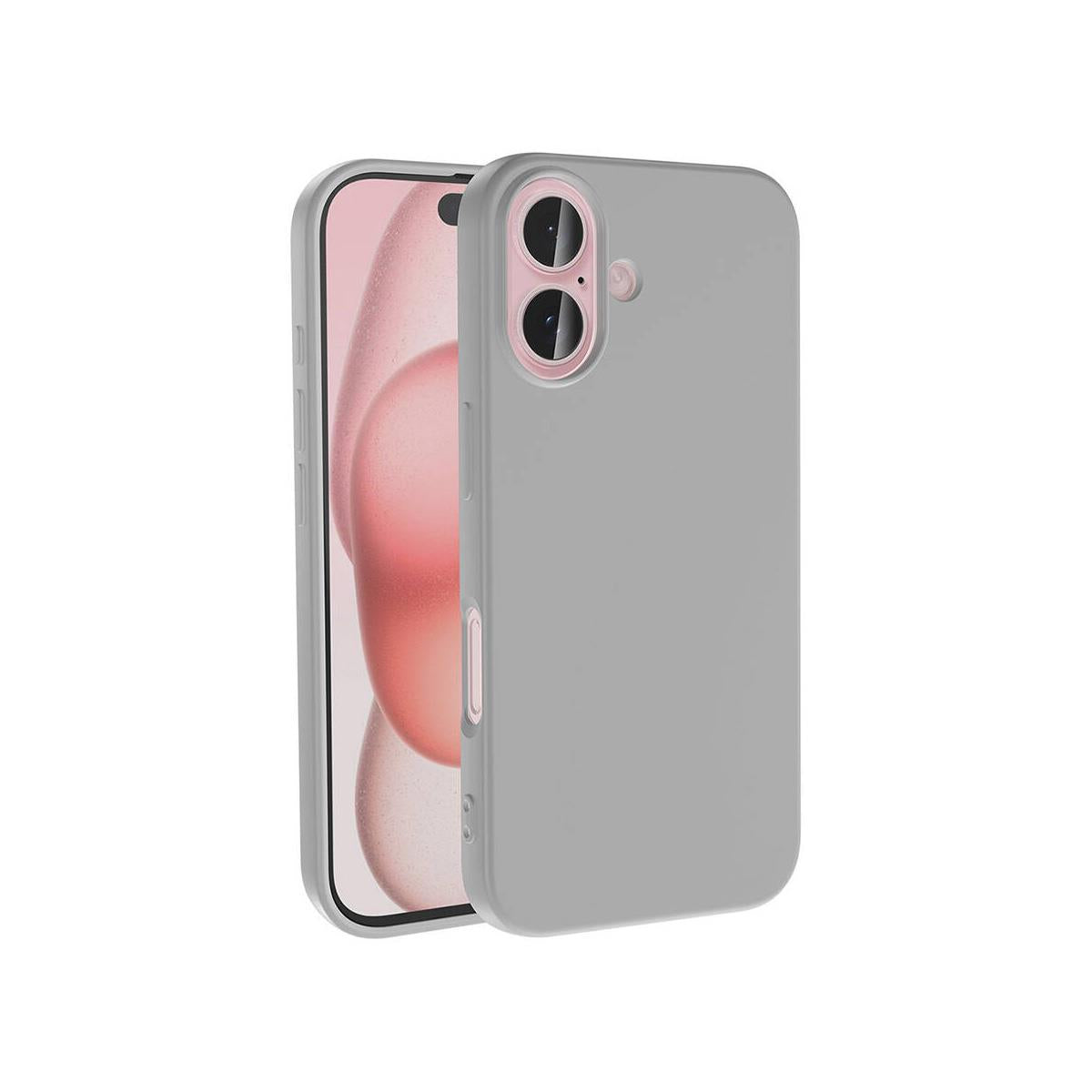 iPhone 16 Plus Silikon Lansman Telefon Kılıfı - Beyaz Titanyum | bastcase - Yan Profil İnceliği