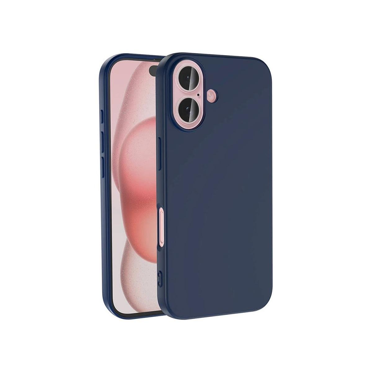 iPhone 16 Plus Silikon Lansman Telefon Kılıfı - Antrasit | bastcase - Ön Yüzey Görünümü