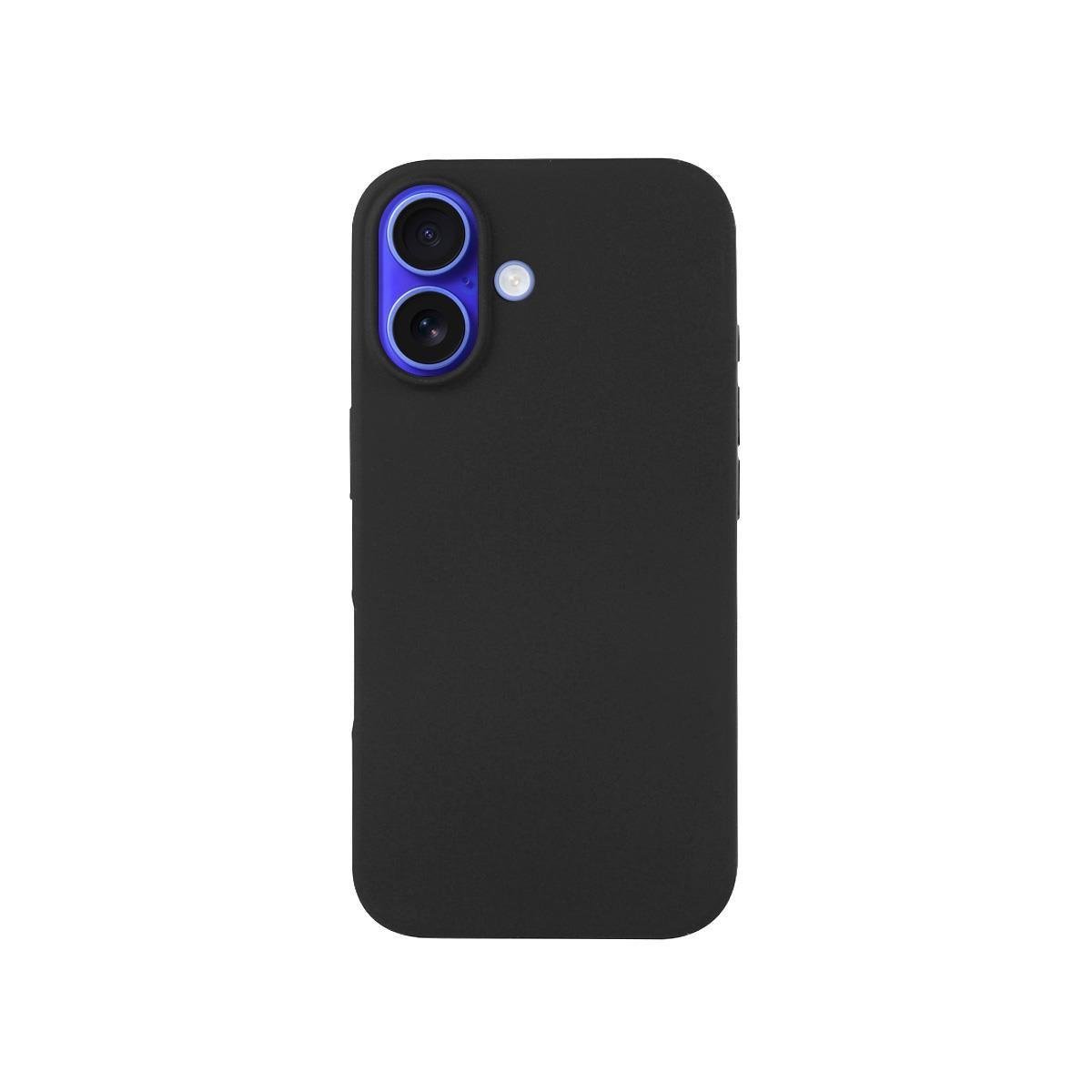 iPhone 16 Plus Silikon Lansman Telefon Kılıfı - Siyah | bastcase - Ön Yüzey Görünümü