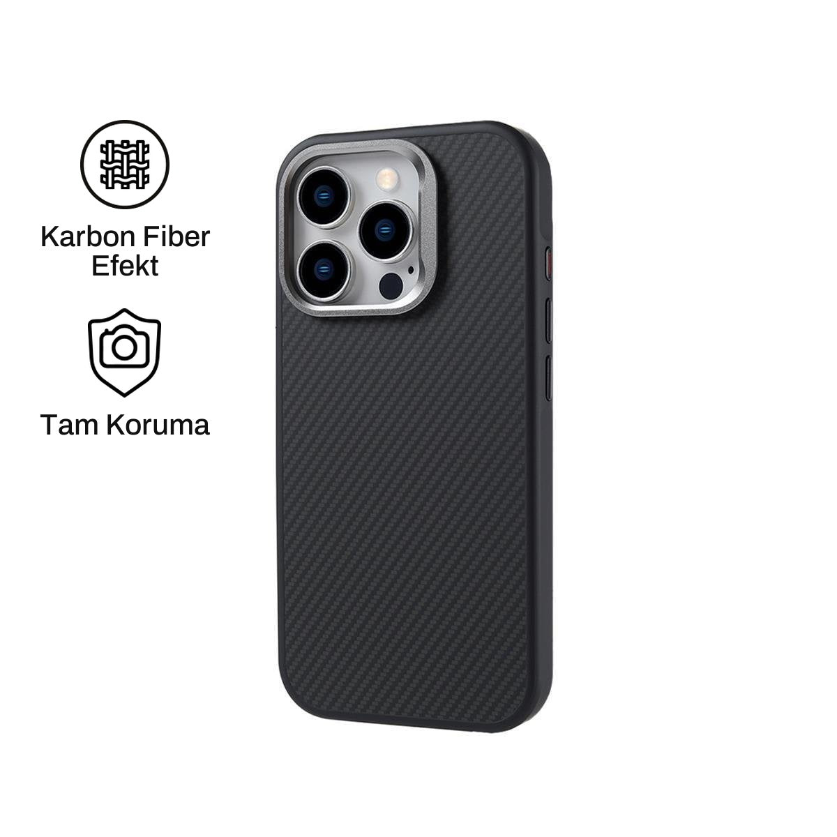 iPhone 16 Pro ile Uyumlu Carbon Telefon Kılıfı | bastcase