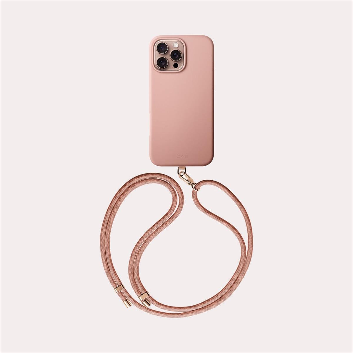iPhone 16 Pro Coehl MagSafe Destekli Askı İpli Creme Telefon Kılıfı - Coehl Pembe | bastcase - Ön Yüzey Görünümü