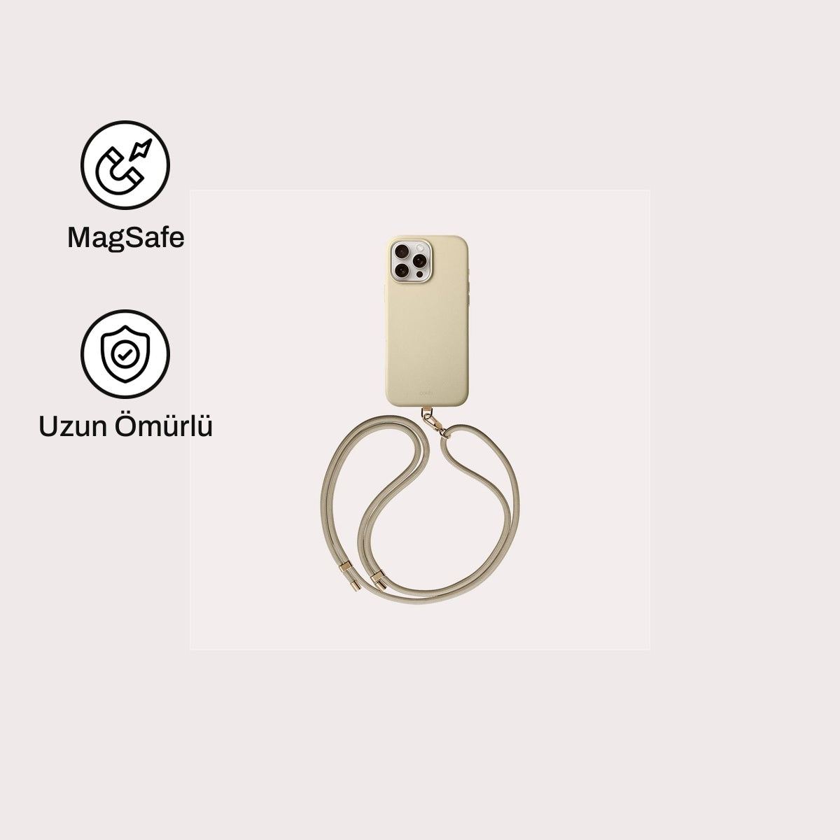 iPhone 16 Pro ile Uyumlu Coehl MagSafe Destekli Askı İpli Muse Telefon Kılıfı | bastcase